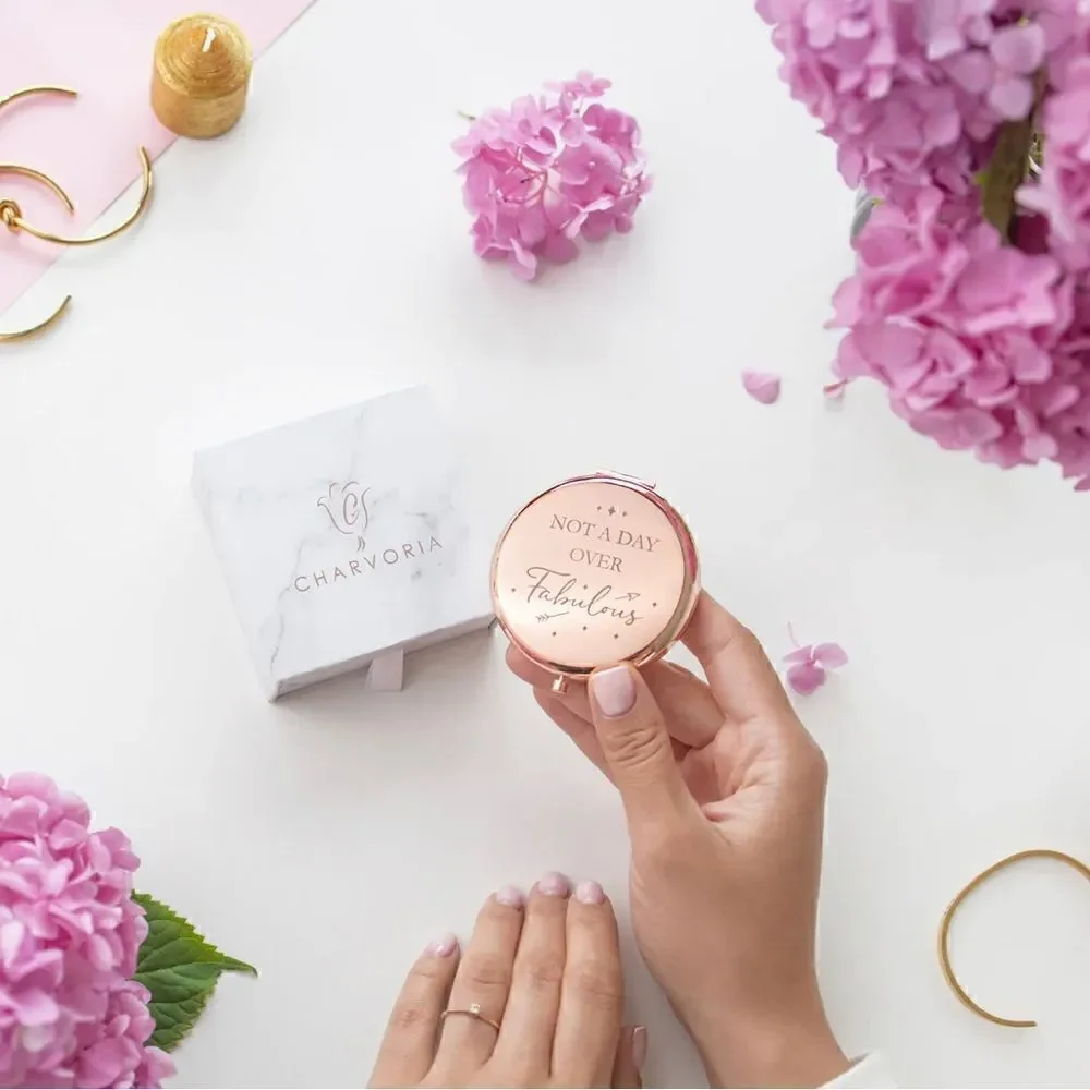 New! Charvoria Not A Day Over Fabulous Rose Gold Compact